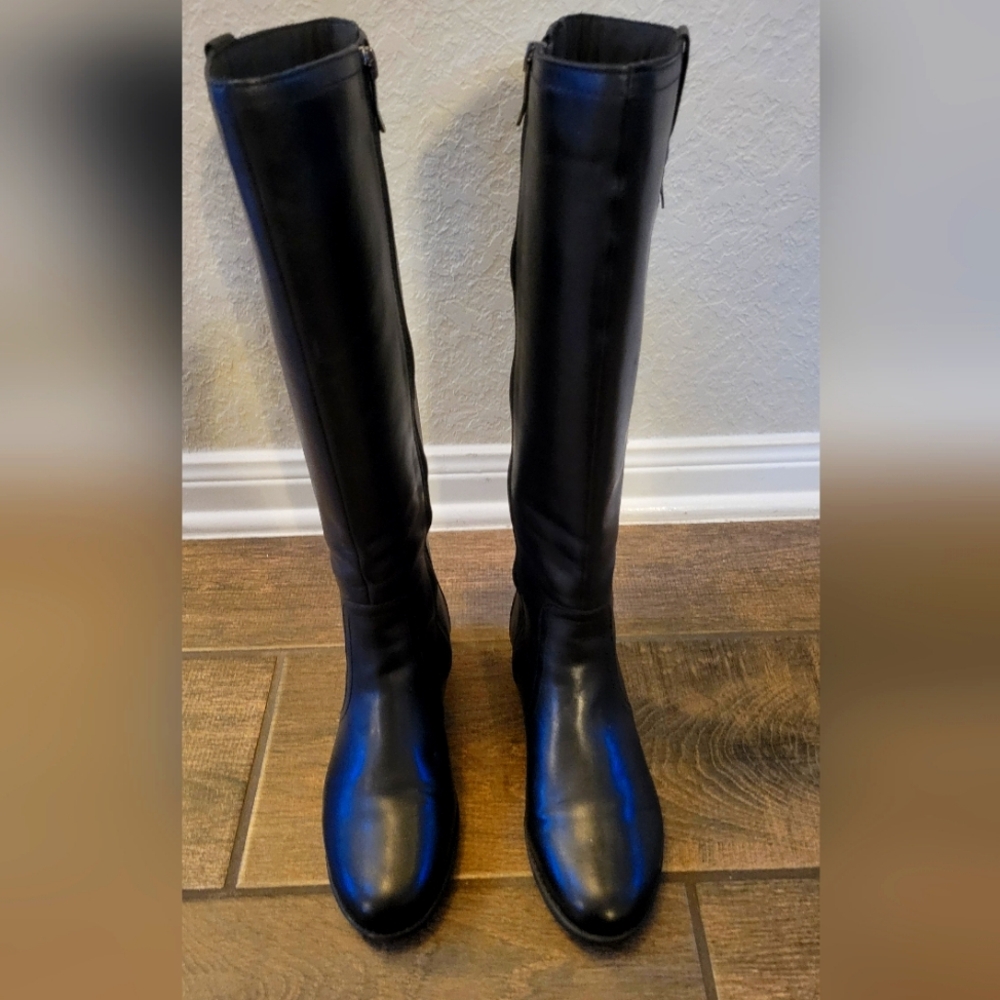 Easy Spirit Women’s Serhonda Tall Boots Black Leather Sz 8.5 NEW